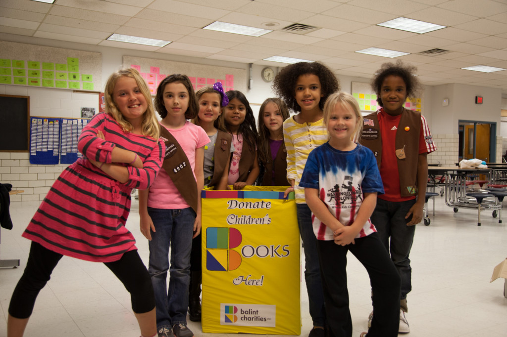 Balint Charities program — children with books