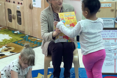 Your donations at work! Thank you to the teachers and program administrators for helping us build home libraries for the Head Start and preschool programs!